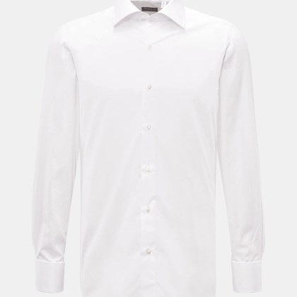 Finamore - Herren - Business Hemd %27Luigi Napoli%27 Haifisch-Kragen weiß Finamore - Herren - Business Hemd %27Luigi Napoli%27 Haifisch-Kragen weiß