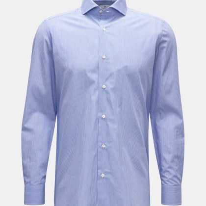 Giampaolo - Herren - Business Hemd Haifisch-Kragen graublau/weiß gestreift Giampaolo - Herren - Business Hemd Haifisch-Kragen graublau/weiß gestreift