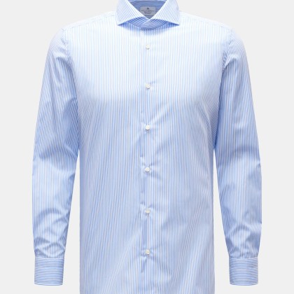 Giampaolo - Herren - Business Hemd Haifisch-Kragen hellblau/weiß gestreift Giampaolo - Herren - Business Hemd Haifisch-Kragen hellblau/weiß gestreift