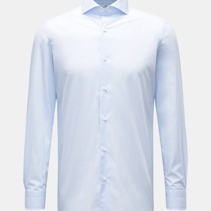 Giampaolo - Herren - Business Hemd Haifisch-Kragen hellblau/weiß gestreift Giampaolo - Herren - Business Hemd Haifisch-Kragen hellblau/weiß gestreift