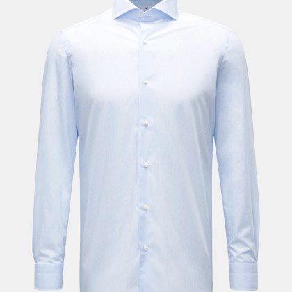 Giampaolo - Herren - Business Hemd Haifisch-Kragen hellblau/weiß gestreift Giampaolo - Herren - Business Hemd Haifisch-Kragen hellblau/weiß gestreift