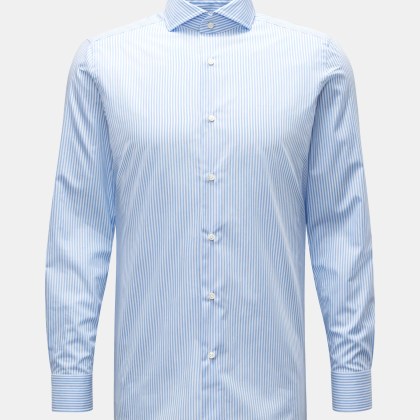 Giampaolo - Herren - Business Hemd Haifisch-Kragen hellblau/weiß gestreift Giampaolo - Herren - Business Hemd Haifisch-Kragen hellblau/weiß gestreift