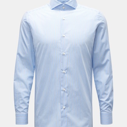 Giampaolo - Herren - Business Hemd Haifisch-Kragen hellblau/weiß gestreift Giampaolo - Herren - Business Hemd Haifisch-Kragen hellblau/weiß gestreift