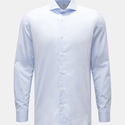 Giampaolo - Herren - Business Hemd Haifisch-Kragen hellblau/weiß gestreift Giampaolo - Herren - Business Hemd Haifisch-Kragen hellblau/weiß gestreift