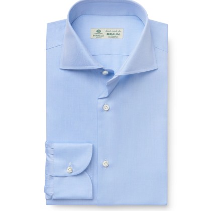 Borrelli - Herren - Business Hemd %27Nando%27 Haifisch-Kragen hellblau Borrelli - Herren - Business Hemd %27Nando%27 Haifisch-Kragen hellblau