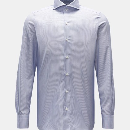 Finamore - Herren - Business Hemd %27Sergio Milano%27 Haifisch-Kragen dunkelblau/weiß gestreift Finamore - Herren - Business Hemd %27Sergio Milano%27 Haifisch-Kragen dunkelblau/weiß gestreift