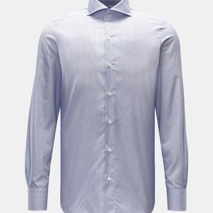 Finamore - Herren - Business Hemd %27Sergio Milano%27 Haifisch-Kragen dunkelblau/weiß gestreift Finamore - Herren - Business Hemd %27Sergio Milano%27 Haifisch-Kragen dunkelblau/weiß gestreift