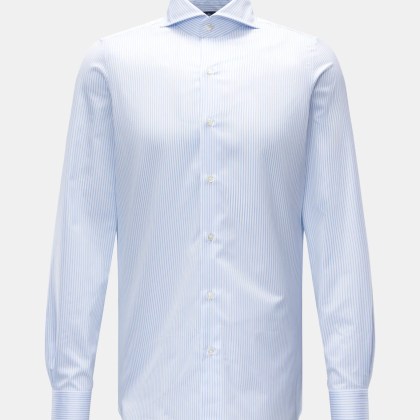 Finamore - Herren - Business Hemd %27Sergio Napoli%27 Haifisch-Kragen hellblau/weiß gestreift Finamore - Herren - Business Hemd %27Sergio Napoli%27 Haifisch-Kragen hellblau/weiß gestreift