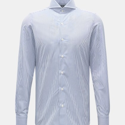 Finamore - Herren - Business Hemd %27Sergio Napoli%27 Haifisch-Kragen dunkelblau/weiß gestreift Finamore - Herren - Business Hemd %27Sergio Napoli%27 Haifisch-Kragen dunkelblau/weiß gestreift