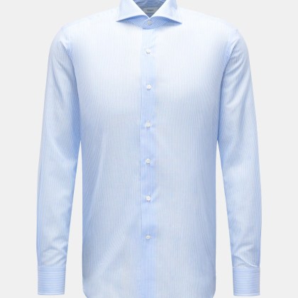 BRAUN Hamburg - Herren - Business Hemd Haifisch-Kragen hellblau/weiß gestreift BRAUN Hamburg - Herren - Business Hemd Haifisch-Kragen hellblau/weiß gestreift