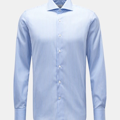 BRAUN Hamburg - Herren - Business Hemd Haifisch-Kragen hellblau/weiß gestreift BRAUN Hamburg - Herren - Business Hemd Haifisch-Kragen hellblau/weiß gestreift
