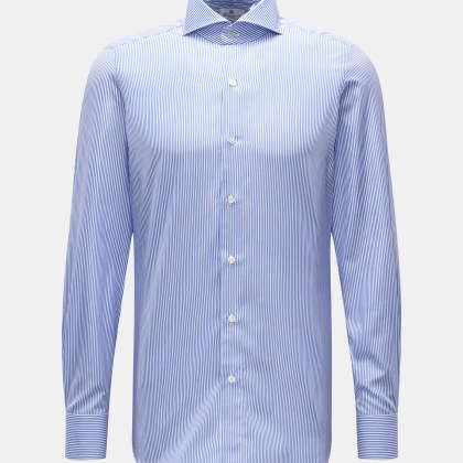 Finamore - Herren - Business Hemd %27Sergio Milano%27 Haifisch-Kragen blau/weiß gestreift Finamore - Herren - Business Hemd %27Sergio Milano%27 Haifisch-Kragen blau/weiß gestreift