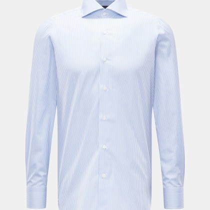 Finamore - Herren - Business Hemd %27Sergio Napoli%27 Haifisch-Kragen hellblau/weiß gestreift Finamore - Herren - Business Hemd %27Sergio Napoli%27 Haifisch-Kragen hellblau/weiß gestreift