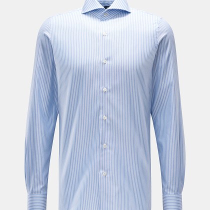 Finamore - Herren - Business Hemd %27Sergio Napoli%27 Haifisch-Kragen hellblau/weiß gestreift Finamore - Herren - Business Hemd %27Sergio Napoli%27 Haifisch-Kragen hellblau/weiß gestreift