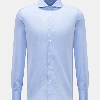 Truzzi - Herren - Business Hemd Haifisch-Kragen %27Napoli Busto%27 hellblau/weiß kariert Truzzi - Herren - Business Hemd Haifisch-Kragen %27Napoli Busto%27 hellblau/weiß kariert