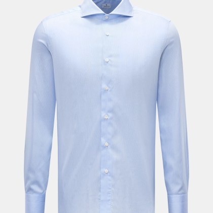 Truzzi - Herren - Business Hemd Haifisch-Kragen %27Napoli Busto%27 hellblau/weiß gestreift Truzzi - Herren - Business Hemd Haifisch-Kragen %27Napoli Busto%27 hellblau/weiß gestreift