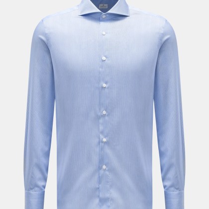 Truzzi - Herren - Business Hemd Haifisch-Kragen %27Napoli Busto%27 blau/weiß gestreift Truzzi - Herren - Business Hemd Haifisch-Kragen %27Napoli Busto%27 blau/weiß gestreift