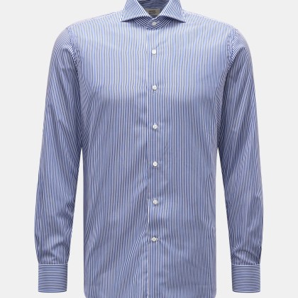 Gherardi - Herren - Business Hemd Haifisch-Kragen navy/weiß gestreift Gherardi - Herren - Business Hemd Haifisch-Kragen navy/weiß gestreift