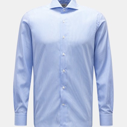 Gherardi - Herren - Business Hemd Haifisch-Kragen blau/weiß gestreift Gherardi - Herren - Business Hemd Haifisch-Kragen blau/weiß gestreift