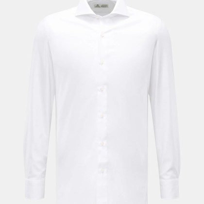 Borrelli - Herren - Business Hemd %27Nando%27 Haifisch-Kragen weiß Borrelli - Herren - Business Hemd %27Nando%27 Haifisch-Kragen weiß