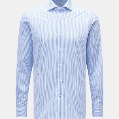 Gherardi - Herren - Business Hemd Haifisch-Kragen hellblau/weiß gestreift Gherardi - Herren - Business Hemd Haifisch-Kragen hellblau/weiß gestreift
