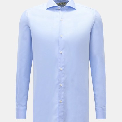 Borrelli - Herren - Oxford Hemd %27Nando%27 Haifisch-Kragen hellblau Borrelli - Herren - Oxford Hemd %27Nando%27 Haifisch-Kragen hellblau