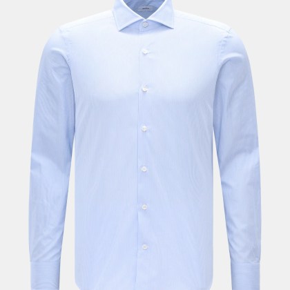 BRAUN Hamburg - Herren - Business Hemd Haifisch-Kragen hellblau/weiß gestreift BRAUN Hamburg - Herren - Business Hemd Haifisch-Kragen hellblau/weiß gestreift