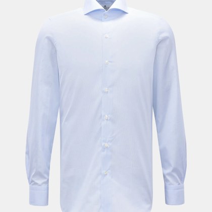 Finamore - Herren - Business Hemd %27Sergio Milano%27 Haifisch-Kragen hellblau/weiß kariert Finamore - Herren - Business Hemd %27Sergio Milano%27 Haifisch-Kragen hellblau/weiß kariert