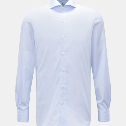 Finamore - Herren - Business Hemd %27Sergio Milano%27 Haifisch-Kragen hellblau/weiß kariert Finamore - Herren - Business Hemd %27Sergio Milano%27 Haifisch-Kragen hellblau/weiß kariert