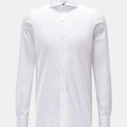 Finamore - Herren - Business Hemd %27Sergio Napoli%27 Haifisch-Kragen weiß Finamore - Herren - Business Hemd %27Sergio Napoli%27 Haifisch-Kragen weiß