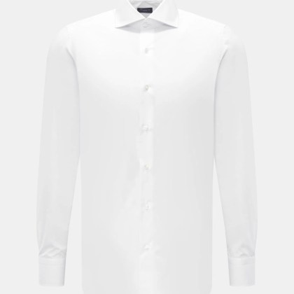 Finamore - Herren - Business Hemd %27Eduardo Napoli%27 Haifisch-Kragen weiß Finamore - Herren - Business Hemd %27Eduardo Napoli%27 Haifisch-Kragen weiß