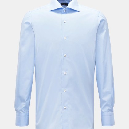 Finamore - Herren - Business Hemd %27Eduardo Napoli%27 Haifisch-Kragen hellblau Finamore - Herren - Business Hemd %27Eduardo Napoli%27 Haifisch-Kragen hellblau