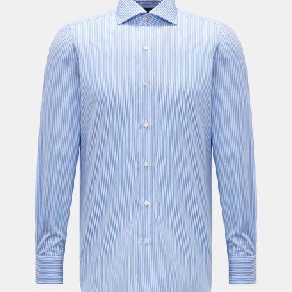 Finamore - Herren - Business Hemd %27Eduardo Napoli%27 Haifisch-Kragen hellblau/weiß gestreift Finamore - Herren - Business Hemd %27Eduardo Napoli%27 Haifisch-Kragen hellblau/weiß gestreift