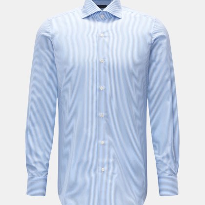 Finamore - Herren - Business Hemd %27Eduardo Milano%27 Haifisch-Kragen hellblau/weiß gestreift Finamore - Herren - Business Hemd %27Eduardo Milano%27 Haifisch-Kragen hellblau/weiß gestreift