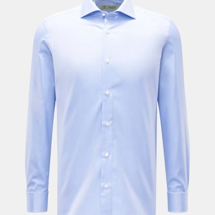 Borrelli - Herren - Business Hemd %27Nando%27 Haifisch-Kragen hellblau Borrelli - Herren - Business Hemd %27Nando%27 Haifisch-Kragen hellblau