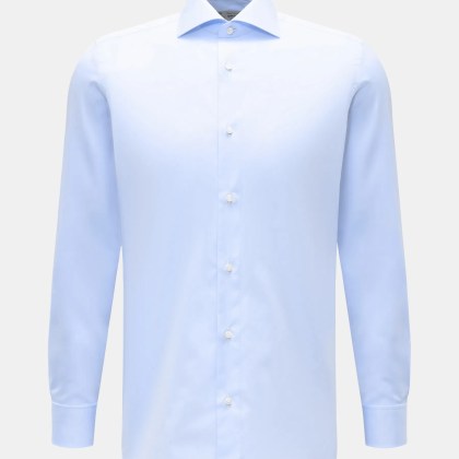 Borrelli - Herren - Business Hemd %27Nando%27 Haifisch-Kragen hellblau Borrelli - Herren - Business Hemd %27Nando%27 Haifisch-Kragen hellblau