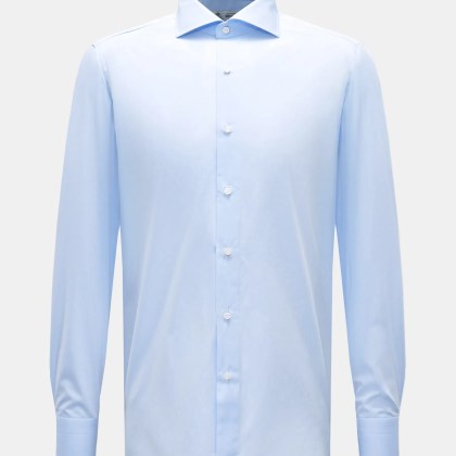 Borrelli - Herren - Business Hemd %27Nando%27 Haifisch-Kragen hellblau Borrelli - Herren - Business Hemd %27Nando%27 Haifisch-Kragen hellblau