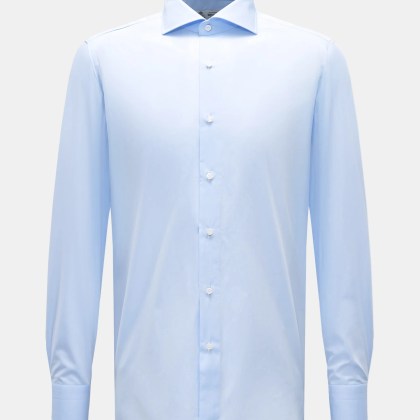 Borrelli - Herren - Business Hemd %27Nando%27 Haifisch-Kragen hellblau Borrelli - Herren - Business Hemd %27Nando%27 Haifisch-Kragen hellblau