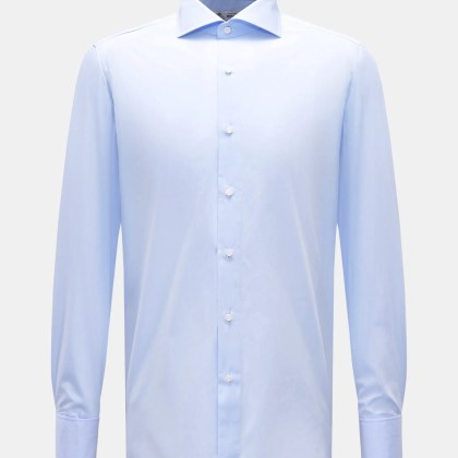 Borrelli - Herren - Business Hemd %27Nando%27 Haifisch-Kragen hellblau Borrelli - Herren - Business Hemd %27Nando%27 Haifisch-Kragen hellblau