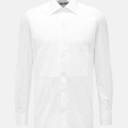 Borrelli - Herren - Smokinghemd %27Quinto%27 Kent-Kragen weiß Borrelli - Herren - Smokinghemd %27Quinto%27 Kent-Kragen weiß