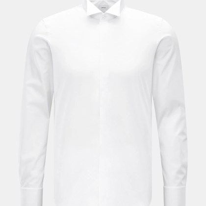 BRAUN Hamburg - Herren - Smokinghemd Kläppchen-Kragen weiß BRAUN Hamburg - Herren - Smokinghemd Kläppchen-Kragen weiß