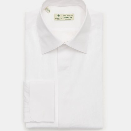 Borrelli - Herren - Smokinghemd %27Quinto%27 Kent-Kragen weiß Borrelli - Herren - Smokinghemd %27Quinto%27 Kent-Kragen weiß