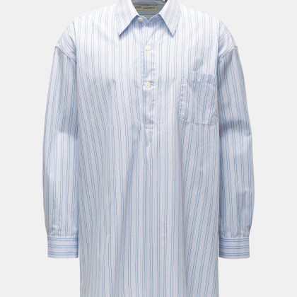 Our Legacy - Herren - Popover-Hemd Kent-Kragen pastellblau/rot gestreift Our Legacy - Herren - Popover-Hemd Kent-Kragen pastellblau/rot gestreift