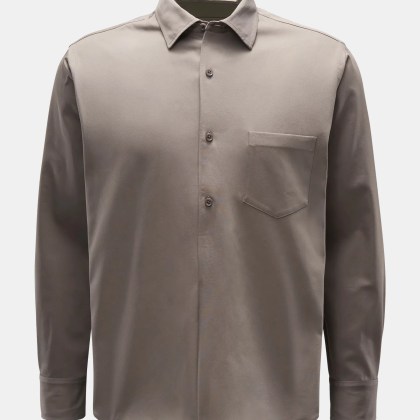 Meta Campania Collective - Herren - Popover-Hemd schmaler Kragen grau Meta Campania Collective - Herren - Popover-Hemd schmaler Kragen grau