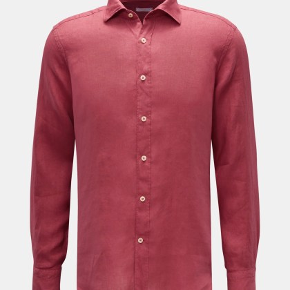 BRAUN Hamburg Essentials - Herren - Leinenhemd Haifisch-Kragen rot BRAUN Hamburg Essentials - Herren - Leinenhemd Haifisch-Kragen rot