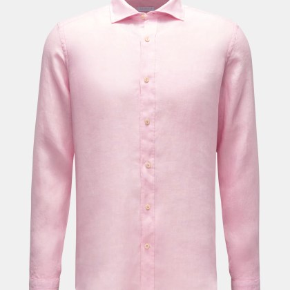 BRAUN Hamburg Essentials - Herren - Leinenhemd Haifisch-Kragen rosé BRAUN Hamburg Essentials - Herren - Leinenhemd Haifisch-Kragen rosé