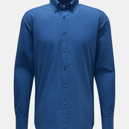 BRAUN Hamburg Essentials - Herren - Casual Hemd Button-Down-Kragen graublau BRAUN Hamburg Essentials - Herren - Casual Hemd Button-Down-Kragen graublau