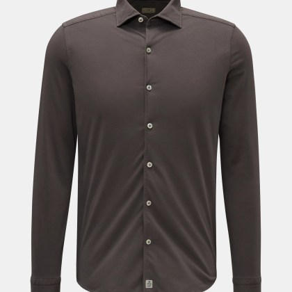 Sonrisa - Herren - Jersey-Hemd Haifisch-Kragen braun Sonrisa - Herren - Jersey-Hemd Haifisch-Kragen braun