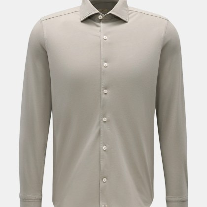 Sonrisa - Herren - Jersey-Hemd Haifisch-Kragen graugrün Sonrisa - Herren - Jersey-Hemd Haifisch-Kragen graugrün