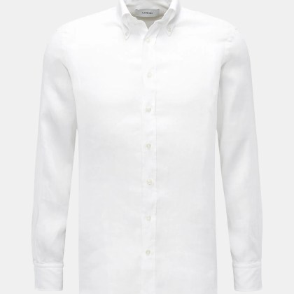 Lardini - Herren - Leinenhemd %27Eqberto%27 Button-Down-Kragen offwhite Lardini - Herren - Leinenhemd %27Eqberto%27 Button-Down-Kragen offwhite